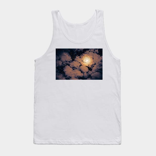 Full moon through purple clouds Tank Top by va103